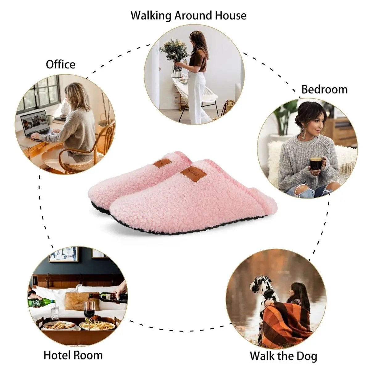 House Slippers for Women Men Indoor Barefoot Slippers Socks Furry Slip on House Shoes Cozy Comfy Slippers for Home Bedroom Travel Yoga - Love Salve